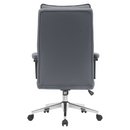 Irodai szék, szürke ekobőr/króm, KAHIL