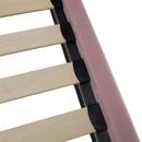 Ágy, rózsaszín/króm arany matt, 160x200, KAISA