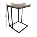 Konzolasztal,  tölgy/fekete, KALA