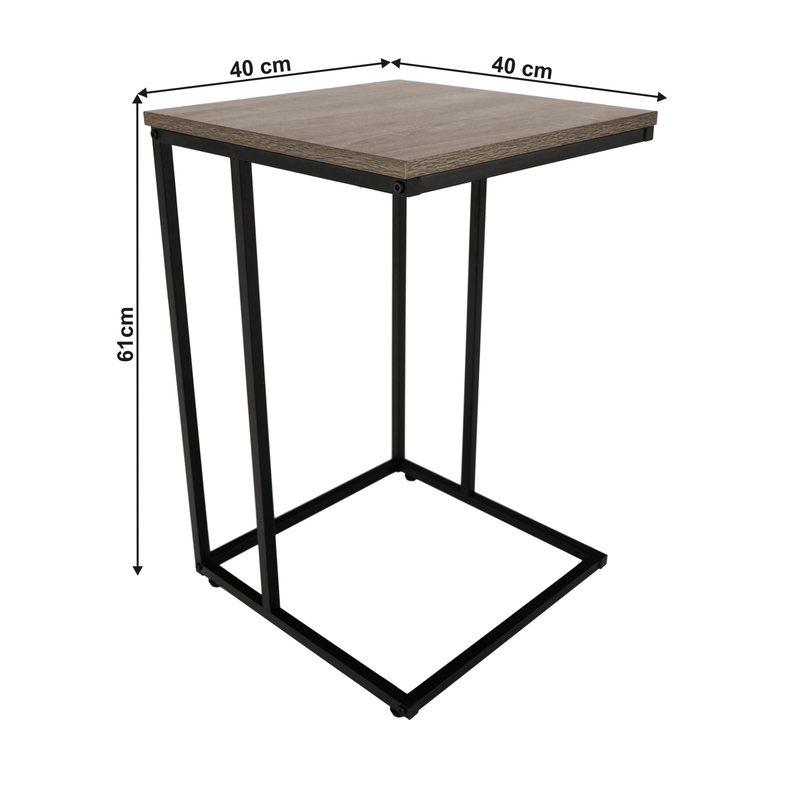 Konzolasztal,  tölgy/fekete, KALA