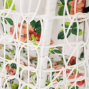 Függő fotel, fehér / mintás virágok, KALEA 2 NEW