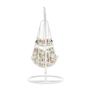 Függő fotel, fehér / mintás virágok, KALEA 2 NEW