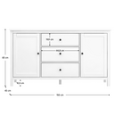 Komód, fehér, KALEO