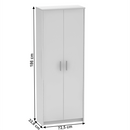 Kétajtós szekrény, fehér, JOHAN 2 NEW 05