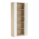 Zárt polcos szekrény, sonoma tölgy/fehér, JOHAN 2 NEW 05