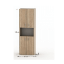 Polcosszekrény ajtókkal, tölgy sonoma, TEMPO ASISTENT NEW 003