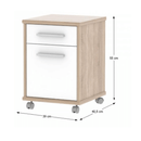 Irodai összeállítás, sonoma tölgyfa/fehér, JOHAN 2 NEW