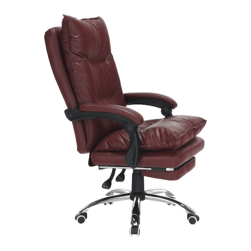 Irodai szék lábtartóval, textilbőr bordó, DRAKE