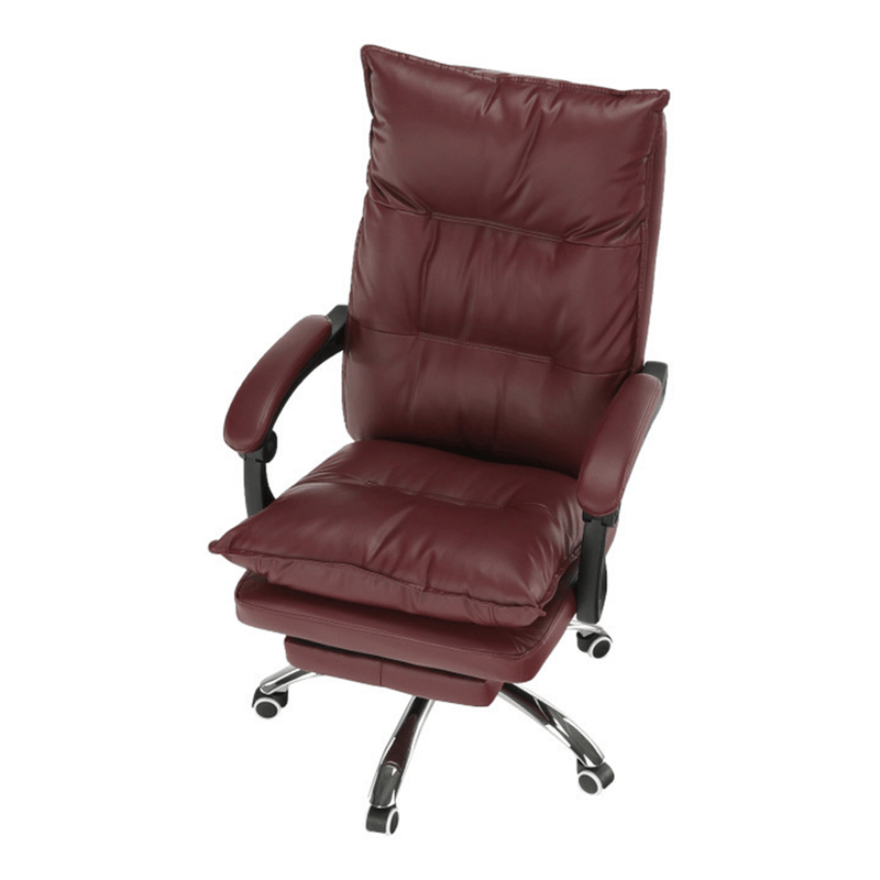 Irodai szék lábtartóval, textilbőr bordó, DRAKE