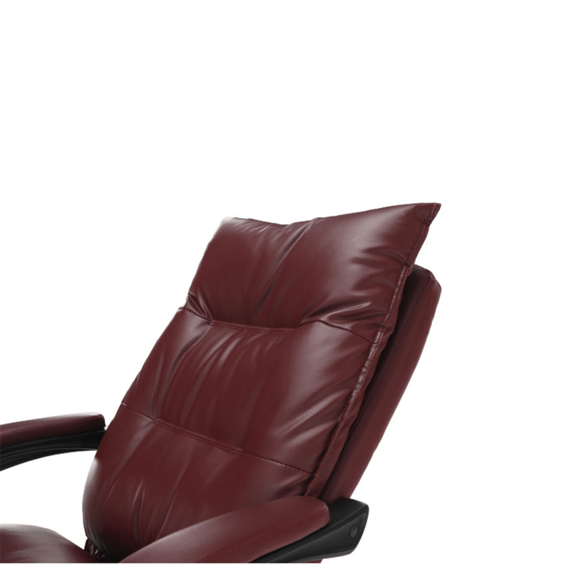 Irodai szék lábtartóval, textilbőr bordó, DRAKE