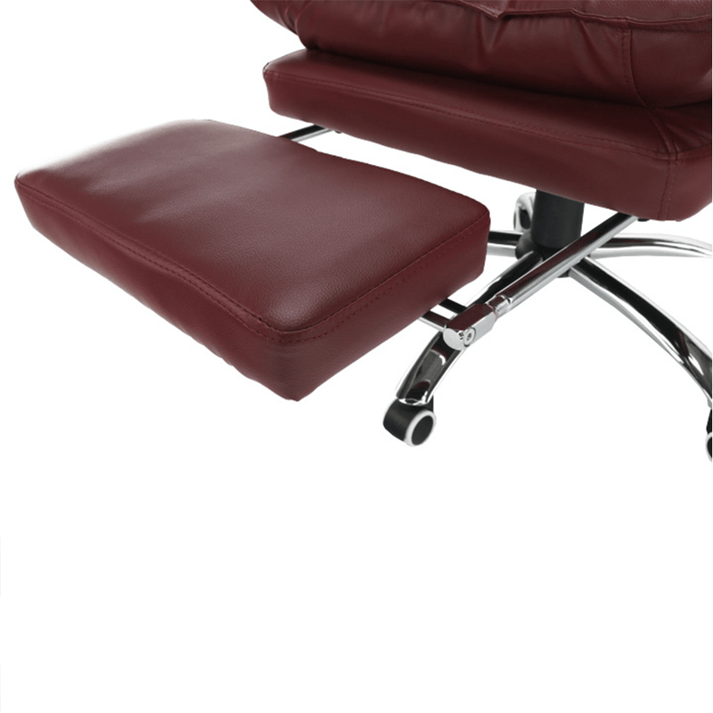 Irodai szék lábtartóval, textilbőr bordó, DRAKE