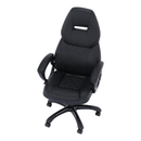 Irodai szék, fekete műbőr, HEVYRW