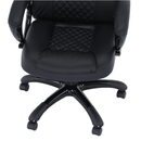 Irodai szék, fekete műbőr, HEVYRW