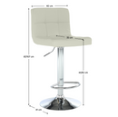 Bárszék, bézs műbőr/króm, KANDY NEW