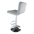 Bárszék, műbőr szürke/króm, KANDY NEW