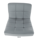 Bárszék, műbőr szürke/króm, KANDY NEW