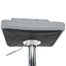 Bárszék, műbőr szürke/króm, KANDY NEW