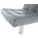 Bárszék, műbőr szürke/króm, KANDY NEW