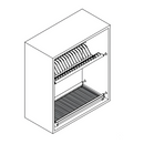 Edényszárító felső szekrénybe, rozsdamentes acél, KAPIO TYP 3