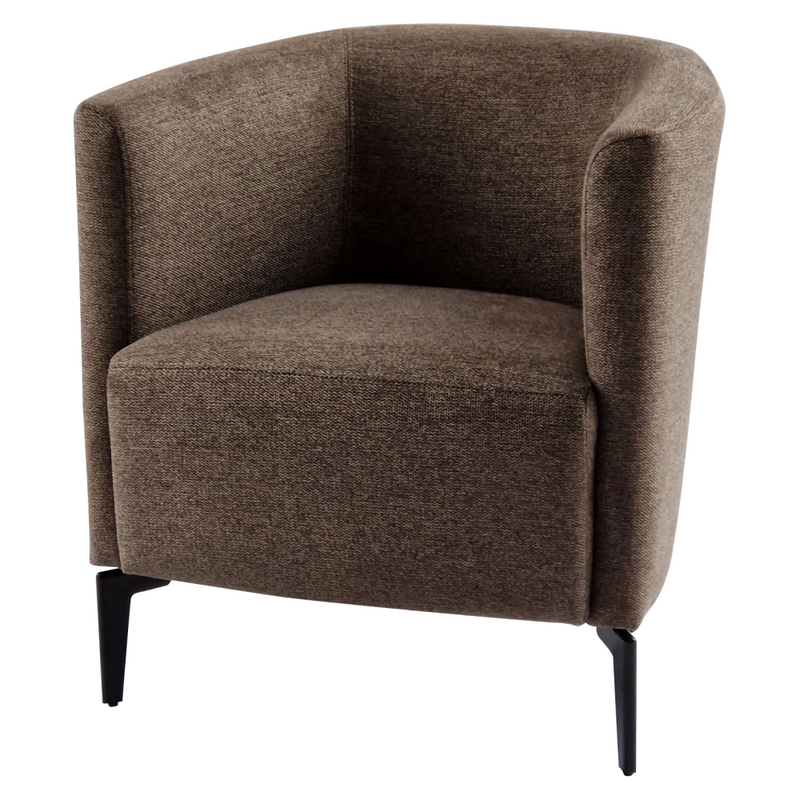 Design fotel, barna/fekete, KAPY