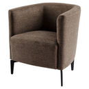 Design fotel, barna/fekete, KAPY