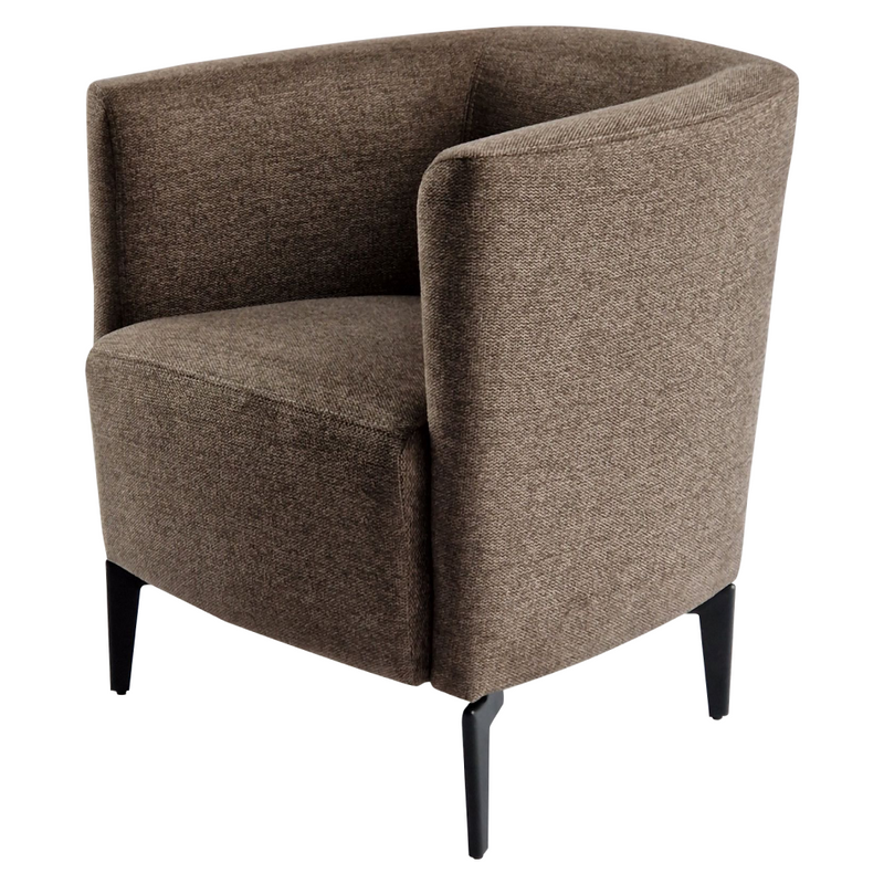 Design fotel, barna/fekete, KAPY