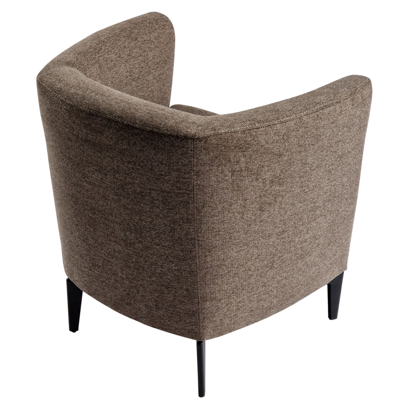 Design fotel, barna/fekete, KAPY