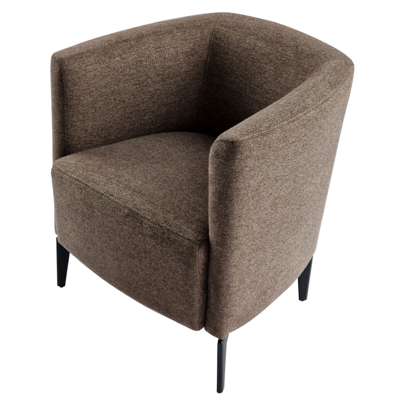 Design fotel, barna/fekete, KAPY