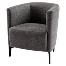 Design fotel, szürke/fekete, KAPY