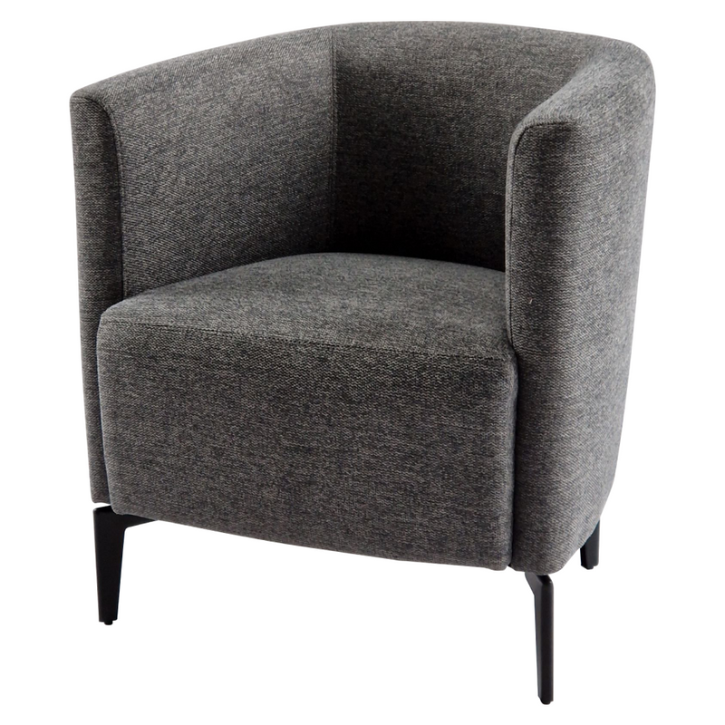 Design fotel, szürke/fekete, KAPY