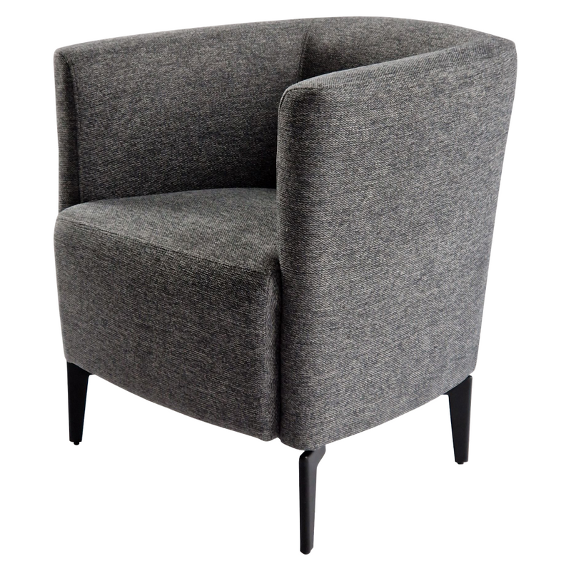 Design fotel, szürke/fekete, KAPY