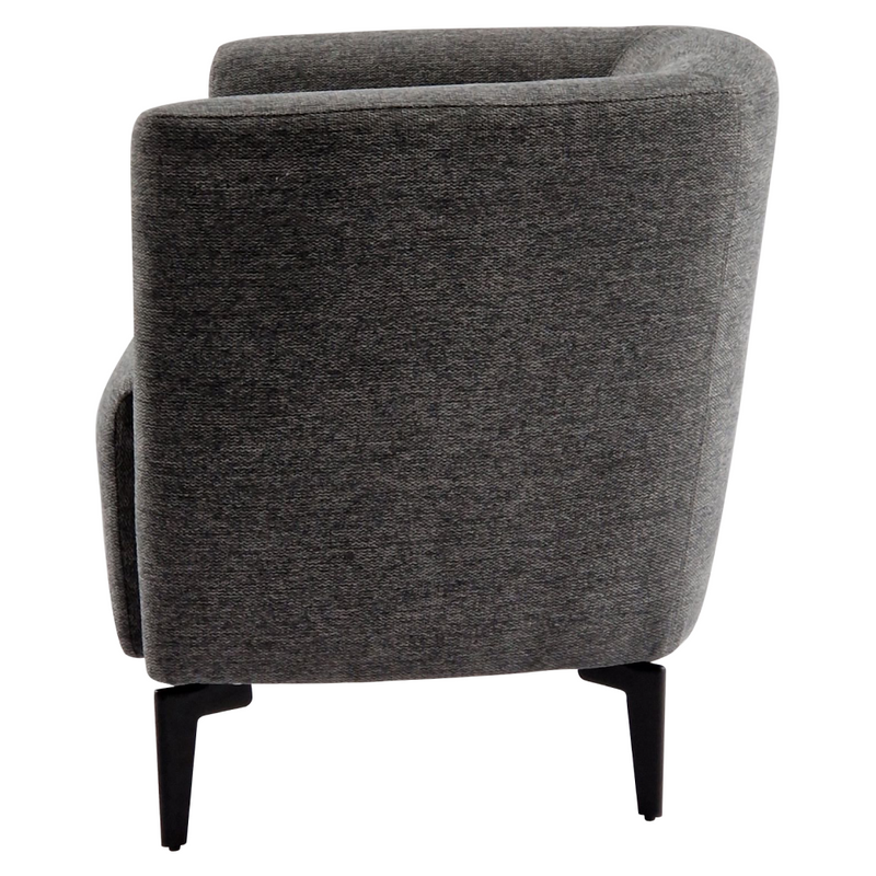 Design fotel, szürke/fekete, KAPY