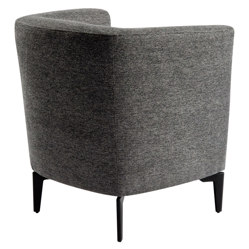 Design fotel, szürke/fekete, KAPY