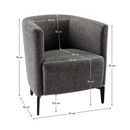 Design fotel, szürke/fekete, KAPY