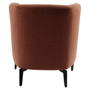 Design fotel, terrakotta/fekete, KAPY