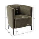 Design fotel, zöld/fekete, KAPY