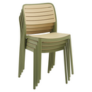 Rakásolható szék, zöld/bézs, KARDOS TYP 1