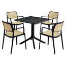 Rakásolható szék, fekete/bézs, KARDOS TYP 2