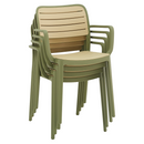 Rakásolható szék, zöld/bézs, KARDOS TYP 2