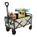 Kerti kocsi, összecsukható, bézs/zöld/fekete, KARIL