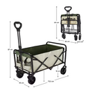 Kerti kocsi, összecsukható, bézs/zöld/fekete, KARIL