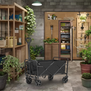 Kerti kocsi, összecsukható, fekete, KARIL