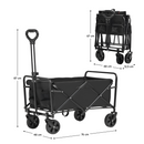 Kerti kocsi, összecsukható, fekete, KARIL