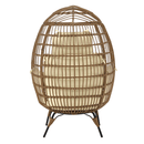 Rattan fotel, természetes/fekete/bézs, KARMEN