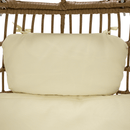 Rattan fotel, természetes/fekete/bézs, KARMEN