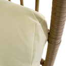 Rattan fotel, természetes/fekete/bézs, KARMEN