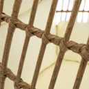 Rattan fotel, természetes/fekete/bézs, KARMEN