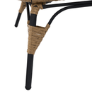 Rattan fotel, természetes/fekete/bézs, KARMEN