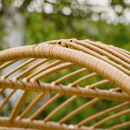 Rattan fotel, természetes/fekete/bézs, KARMEN