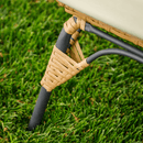 Rattan fotel, természetes/fekete/bézs, KARMEN